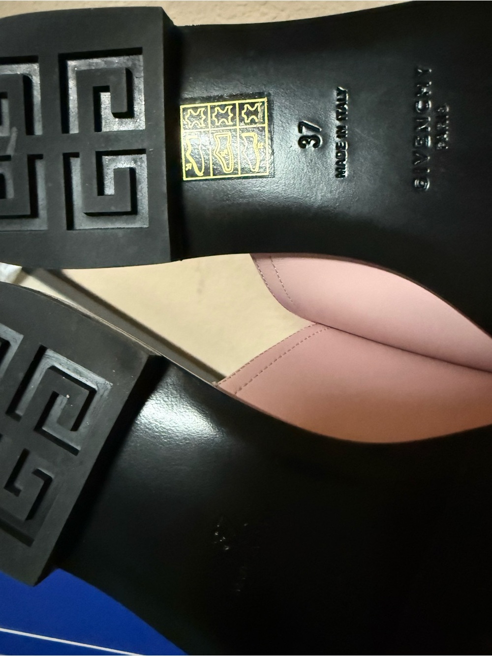 Givenchy Pink and Black Logo Slide Sandals - Picture 3 of 3